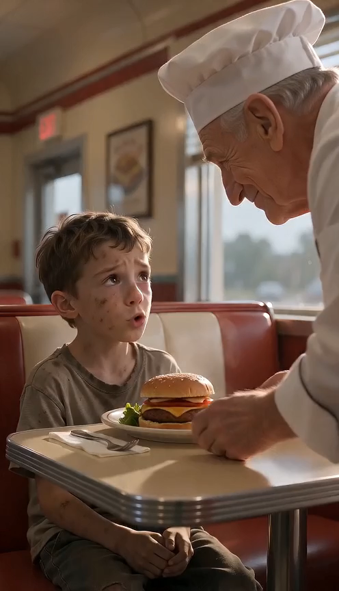 The Chef Fed a Starving Boy for Free—Twenty Years Later, a Black Limousine Stopped Outside His Diner