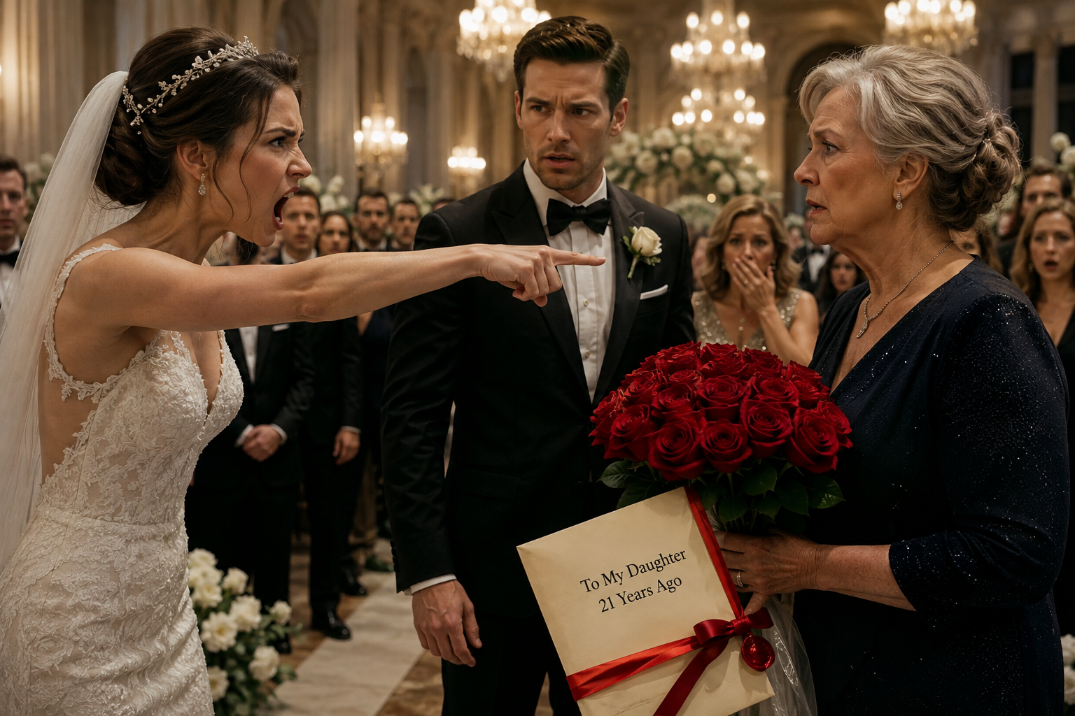 The Bride Humiliated His Mother at the Altar—Then the Red Roses Exposed a 21-Year-Old Secret