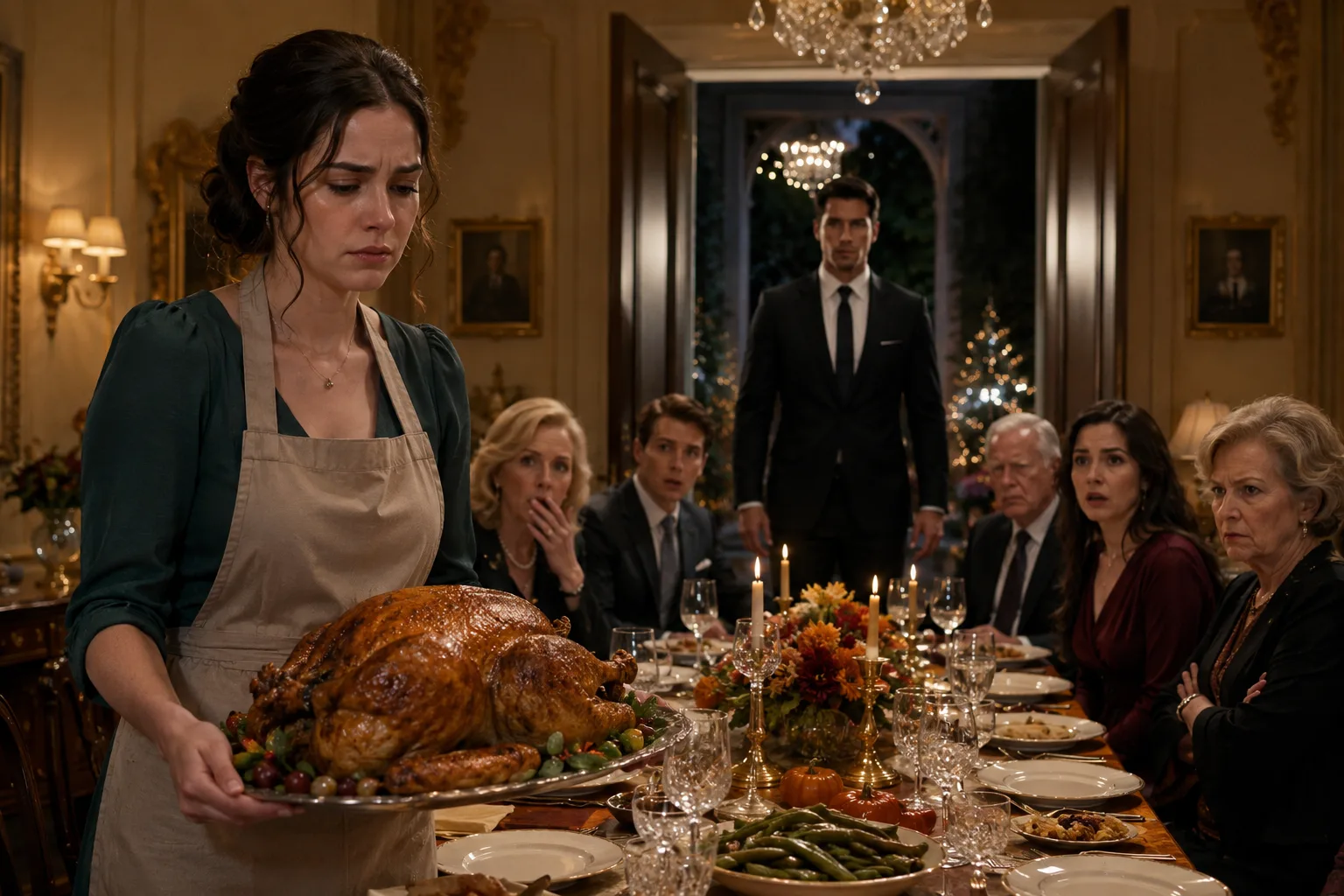 My Family Made Me Serve Thanksgiving Dinner Alone… Then My Billionaire Fiancé Walked In and Exposed the Secret They Hid for 20 Years