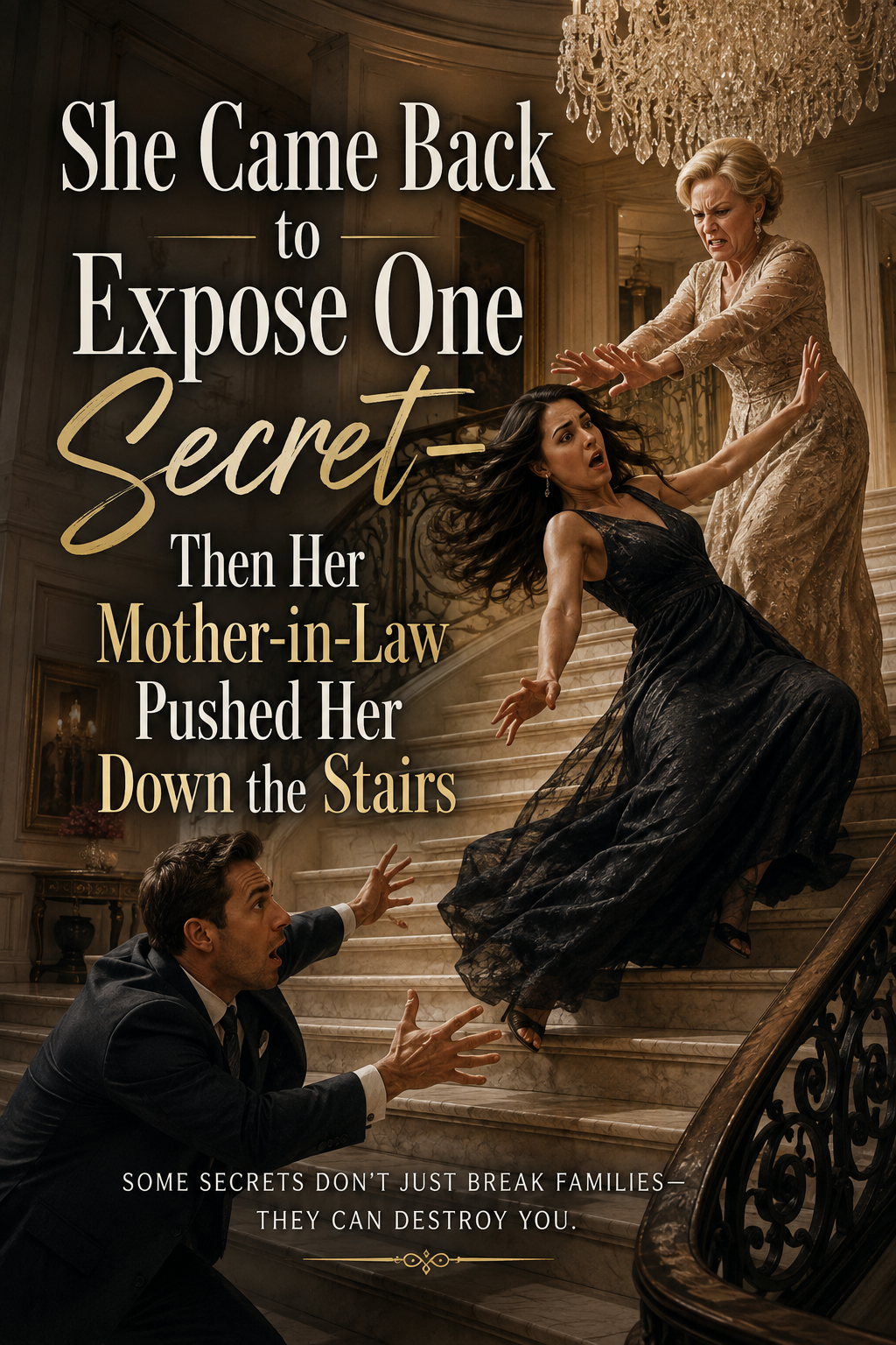 She Came Back to Expose One Secret—Then Her Mother-in-Law Pushed Her Down the Stairs