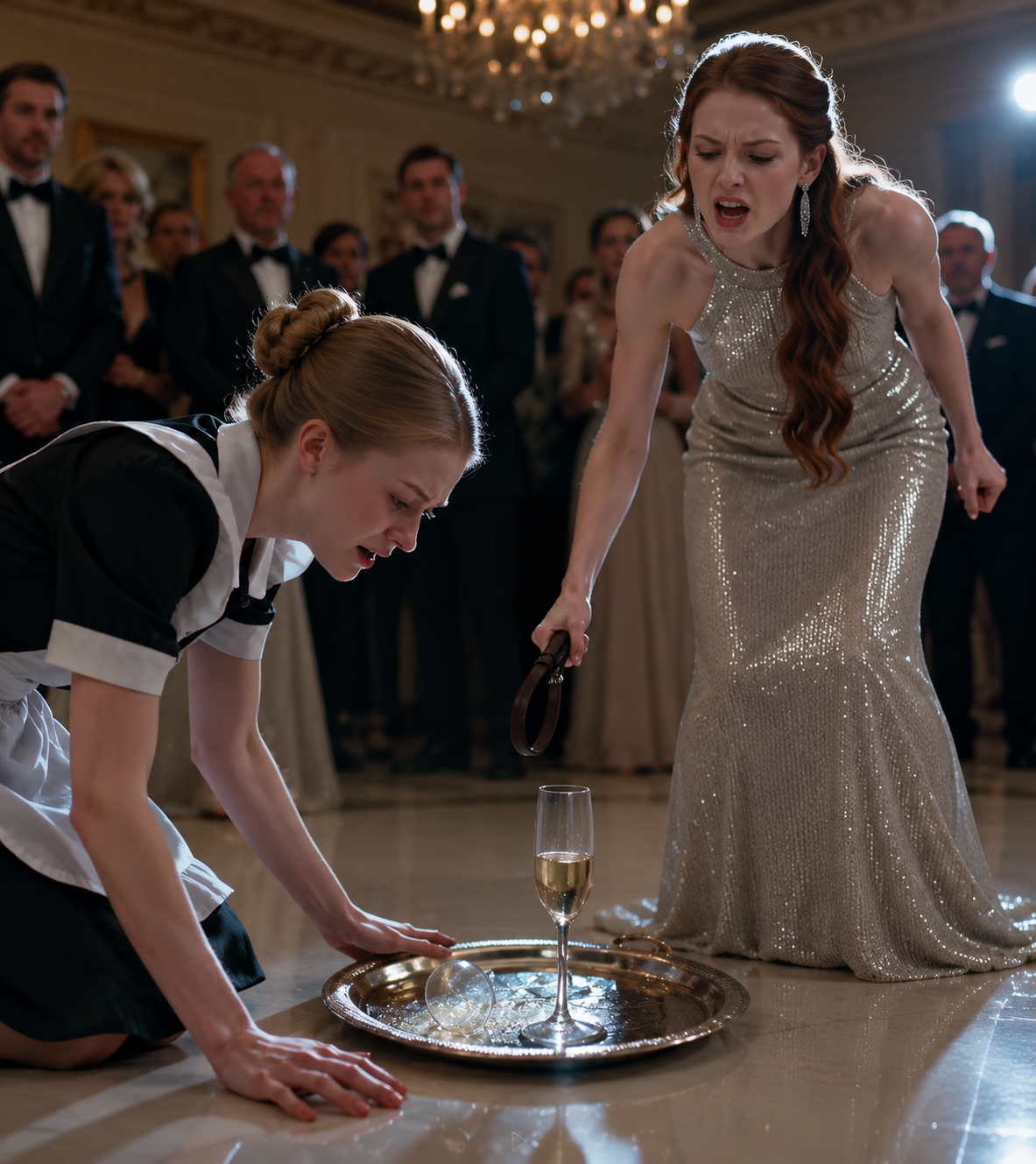 HIS FIANCÉE WHIPPED THE PLUS-SIZE MAID BEFORE TWO HUNDRED GUESTS—THEN THE MAFIA BOSS WALKED IN AND RECOGNIZED THE LOCKET AROUND HER NECK