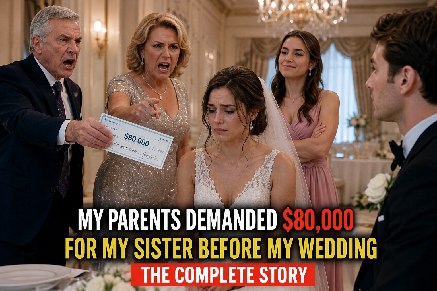 My Parents Demanded $80,000 for My Sister Before My Wedding — The Complete Story
