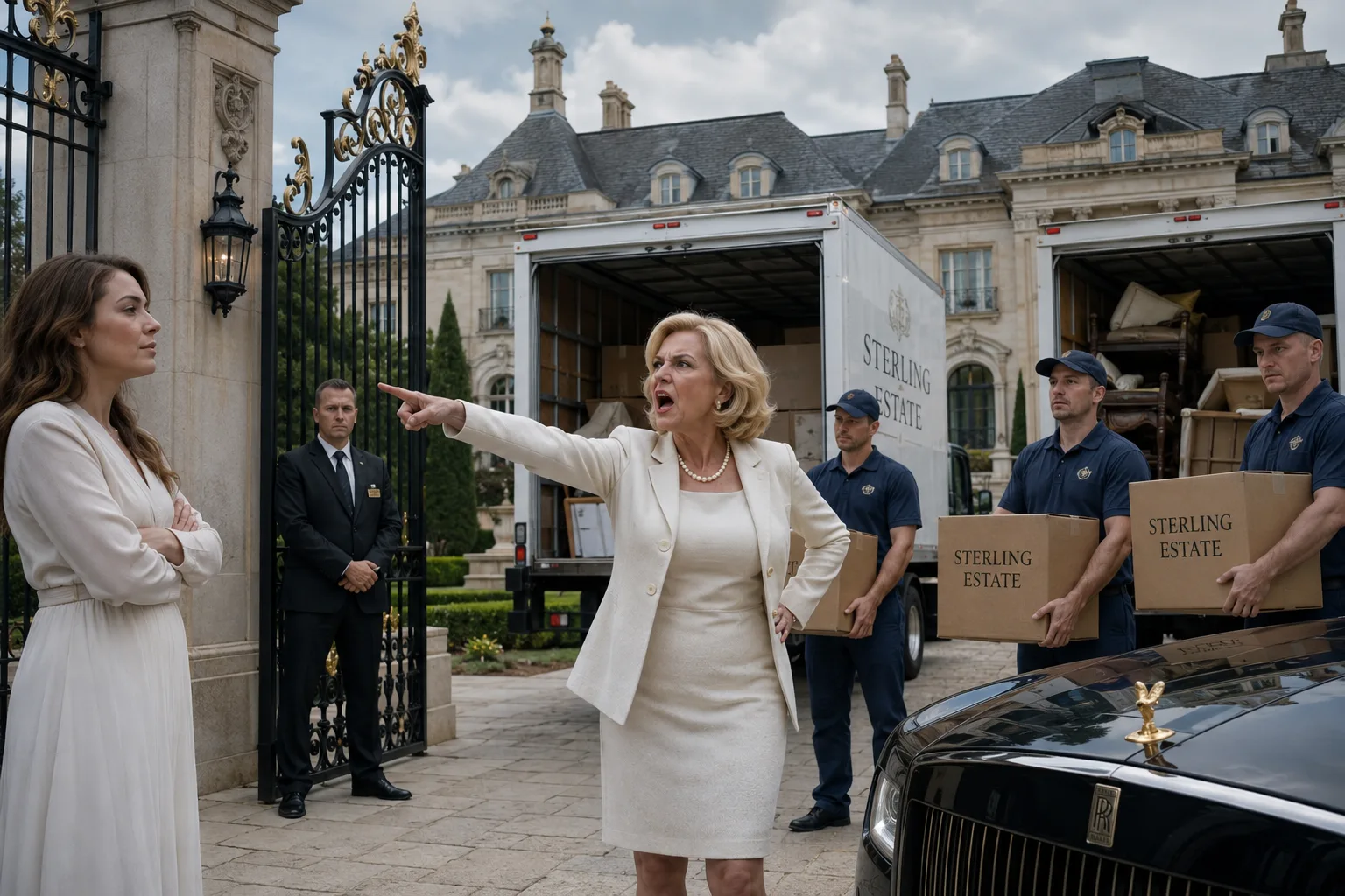 Minutes After My Divorce, My Ex-Mother-in-Law Arrived With Two Moving Trucks and Said ‘Open the Gate, This Estate Belongs to Us’ — She Didn’t Know My Father Had Left a Trap That Would Destroy Everything