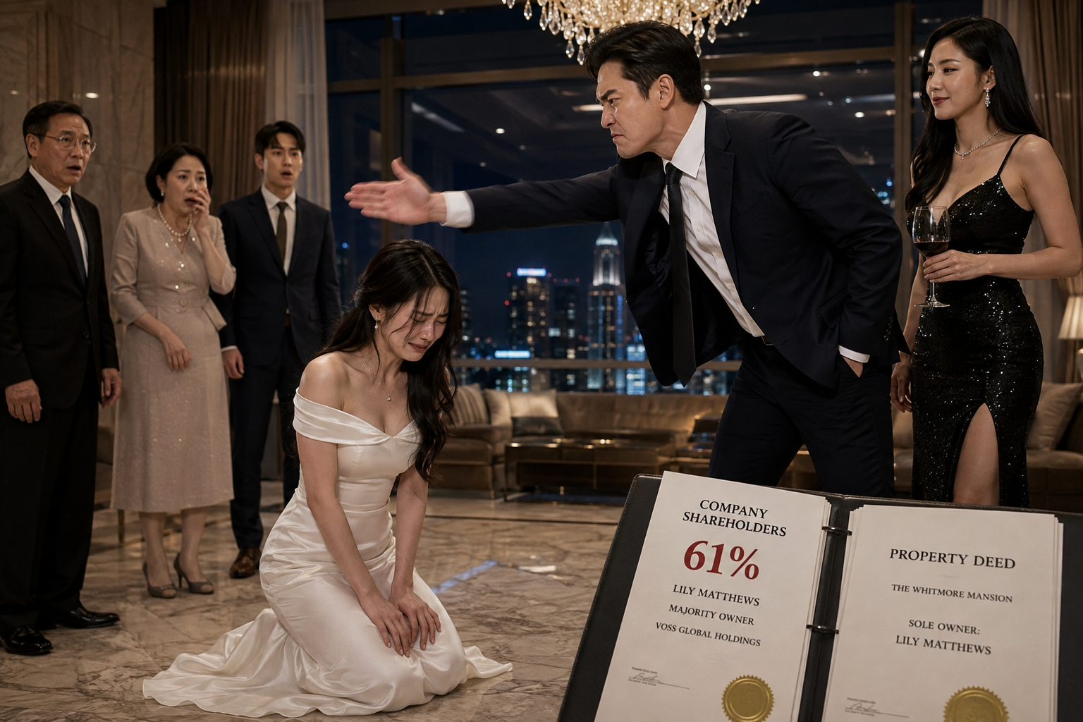 MY HUSBAND SLAPPED ME IN FRONT OF HIS MISTRESS AND ORDERED ME TO KNEEL—BY MORNING, HE LEARNED I OWNED 61% OF HIS COMPANY… AND THE MANSION HE THREW ME OUT OF