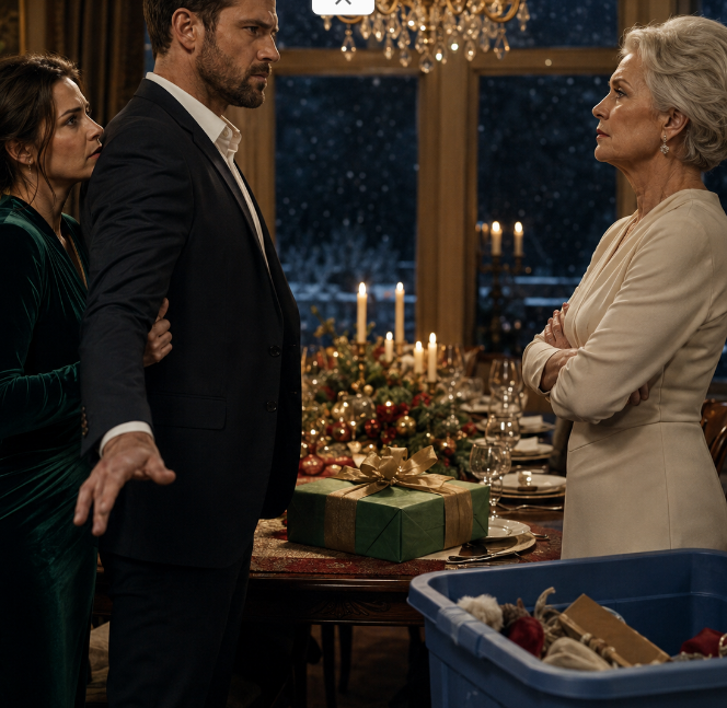 At Christmas dinner, my mother humiliated my daughter in front of 23 relatives, put her plate on a RECYCLING BIN, and reminded everyone she wasn’t biologically mine—but she had no idea what was inside the envelope I was about to place on the table...