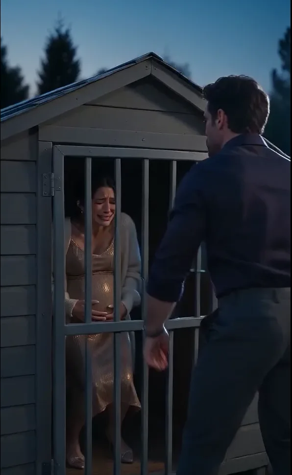 HE LOCKED HIS EIGHT-MONTH-PREGNANT WIFE IN A DOG KENNEL—THEN HIS MISTRESS WALKED OUT WEARING HER ROBE