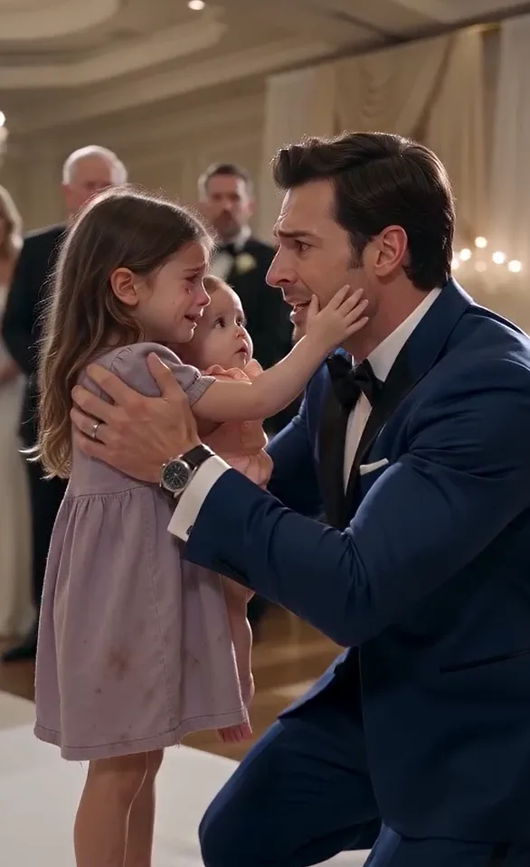 A LITTLE GIRL CARRYING A BABY INTERRUPTED A BILLIONAIRE’S WEDDING—THEN SHE CALLED THE GROOM “DADDY” AND EXPOSED A 24-YEAR SECRET