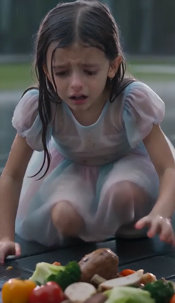 I came home two weeks early and found my eight-year-old daughter kneeling in rotting garbage.