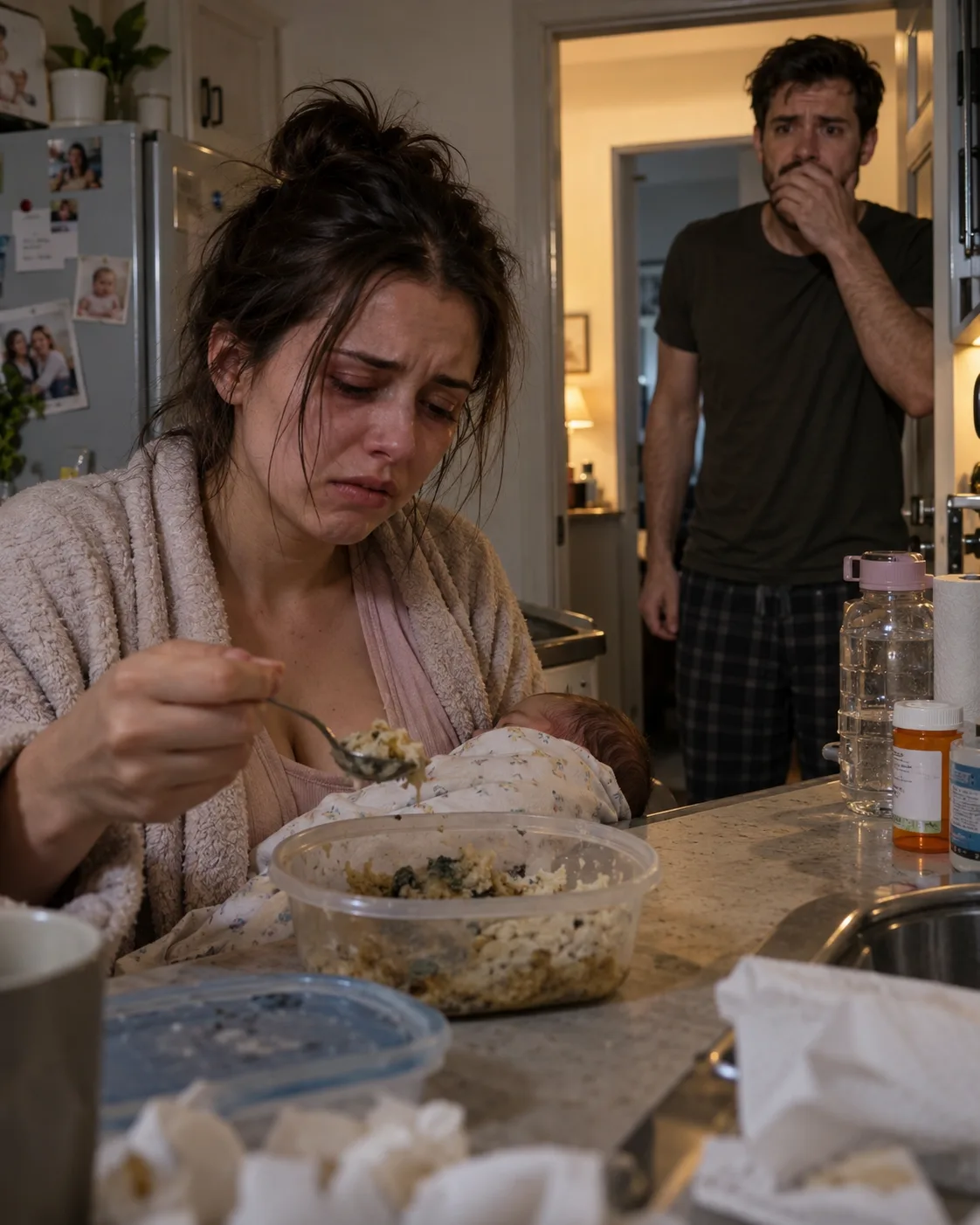 I pay my mother $1,500 a month to look after my wife after she gave birth—then I caught my wife eating spoiled food.