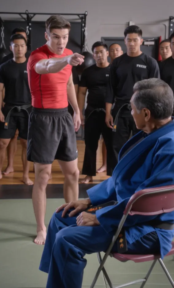 He Threw a Chair at an Old Man and Challenged Him to Fight—Then the Entire Dojo Went Silent