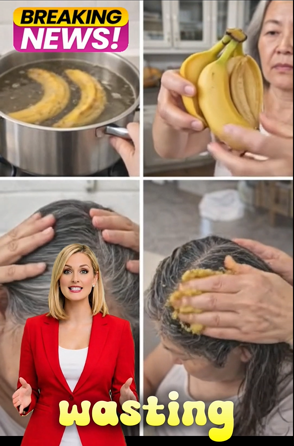 Here Is The Secret Recipe of Banana Peels to Turn Grandma’s Gray Hair Back to Black..pnn