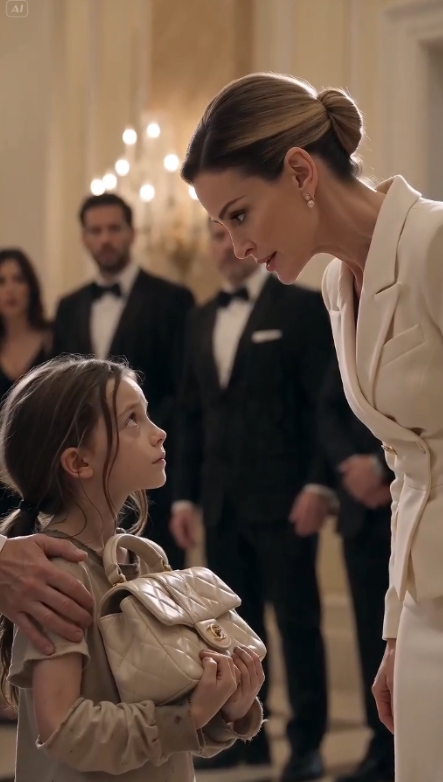 When the little girl refused to let go of the bag... the scene changed.