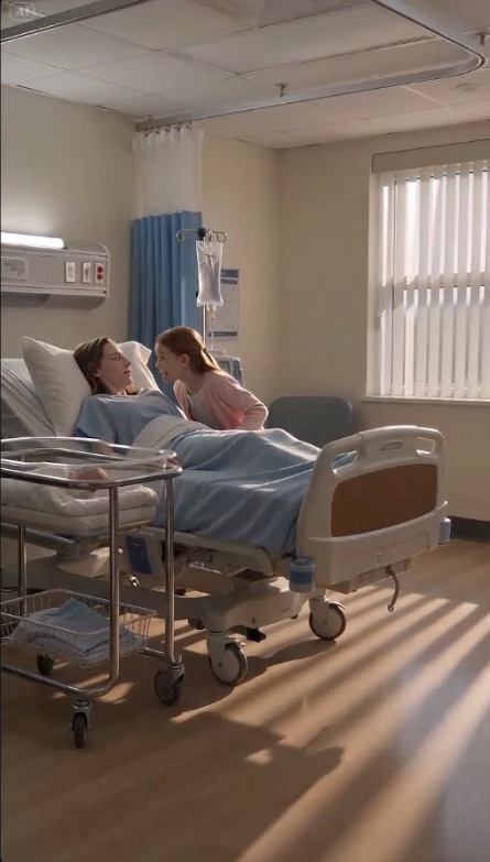 "Minutes after giving birth, my 8-year-old daughter leaned in close and whispered, “Mom… get under the bed. Noww.”