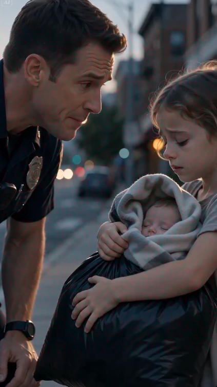 “The Officer Who Stopped the World After Seeing What the Little Girl Was Carrying”