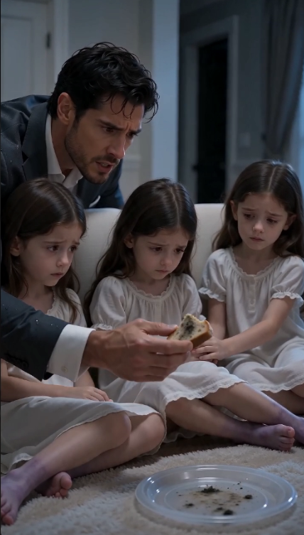 "The millionaire came home for Christmas and found his little daughters eating moldy bread while his new wife danced downstairs covered in diamonds.