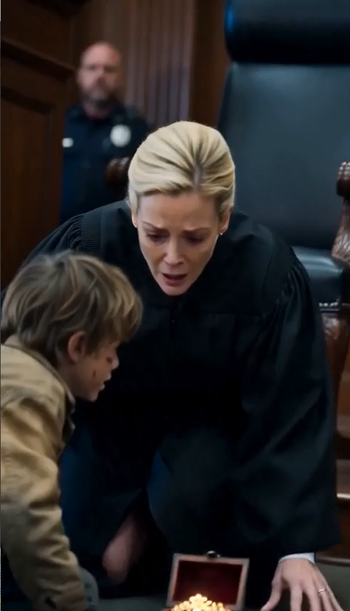 THE JUDGE ORDERED POLICE TO REMOVE A HOMELESS BOY—THEN HE OPENED A BOX THAT MADE HER CRY