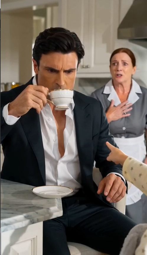 The billionaire was seconds from drinking his morning coffee when the housekeeper’s three-year-old daughter whispered, “That smells like the medicine that killed my daddy…”