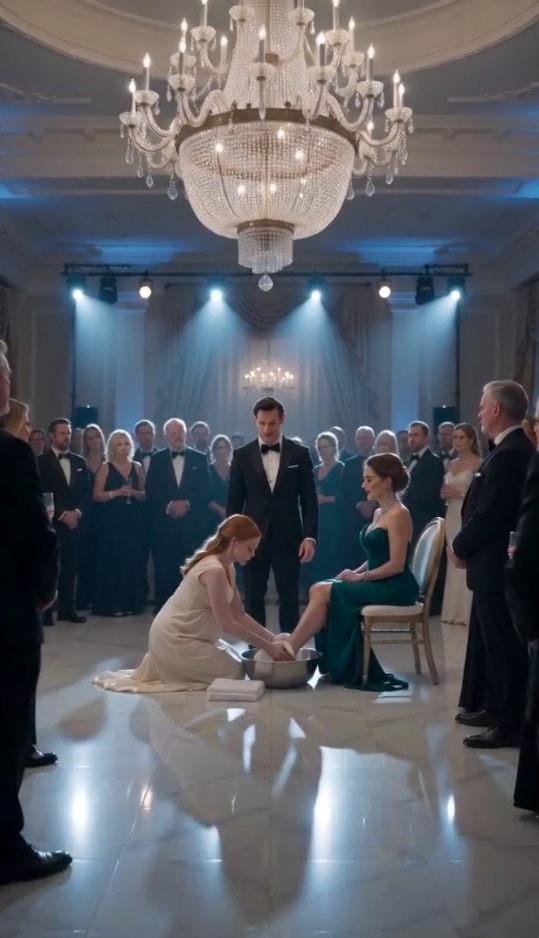 Eight months pregnant, Emily was forced to kneel in front of an entire ballroom and wash another woman’s feet while her husband watched with a satisfied smile.