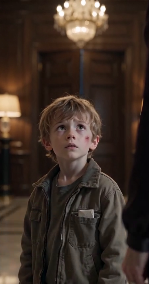 "A cruel stepmother slapped a little boy across the face inside a luxury mansion… then the front doors opened and she suddenly stopped breathing.