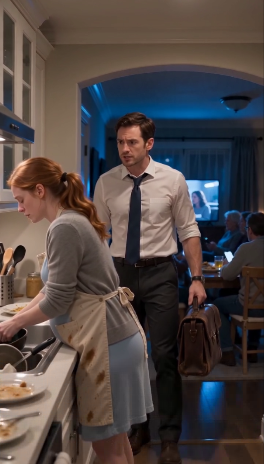 """He came home at 10 PM and found his 8-month pregnant wife crying over a sink full of dirty dishes. His family was just steps away."" The silent kitchen ""Why are you still doing all this?""