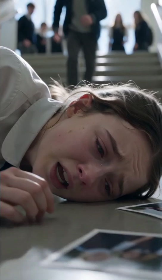 BETRAYED ON THE STAIRS! HER SECRET REVEALED TO THE WHOLE SCHOOL AFTER A CRUEL FALL!
