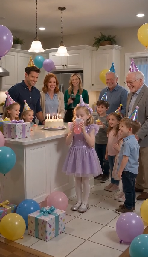 My seven-year-old fell to the kitchen floor during her birthday party, and when my husband smelled her drink, everything about my family changed.