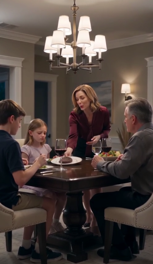 Helen placed a perfectly cooked steak in front of Ethan.  Then she dropped a blackened piece of meat onto Lily’s plate and laughed.  “Oh, it’s only a little overcooked.”
