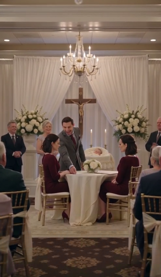 """Everyone thought I was the devoted wife celebrating her baby’s baptism—until I placed one folder on the table and watched my husband turn pale.m