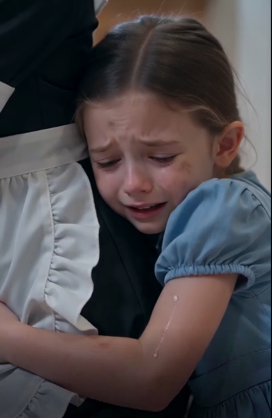 "The Maid Shielded Her Little Girl From His Fiancée’s Blow—Then the Child Looked at the Millionaire and Whispered, “Daddy…”