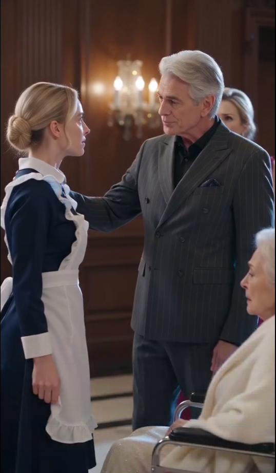"Thee vicious socialite raised her hand to strike a helpless old woman in a wheelchair. The brave maid caught her wrist mid-air, risking her entire livelihood. Big mistake. ✋💀