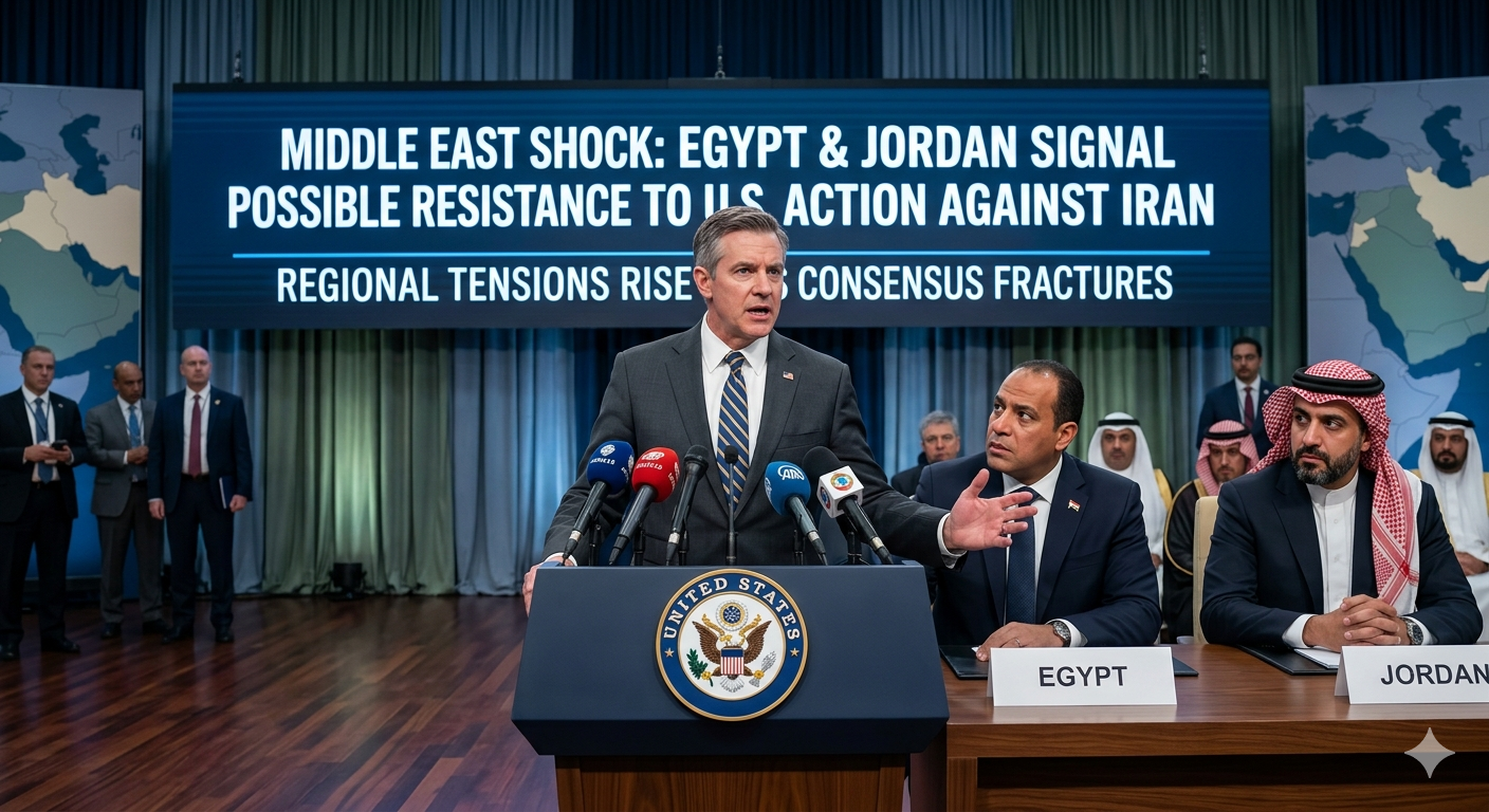 News: Middle East Shock: Egypt and Jordan Signal Possible Resistance to United States Action Against Iran
