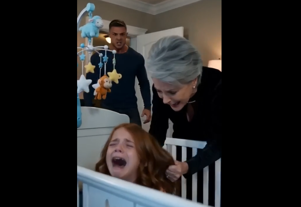“Get away from her!” she screamed, yanking the little girl’s hair