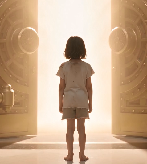 Everyone in the bank was laughing before the little girl even touched the vault.