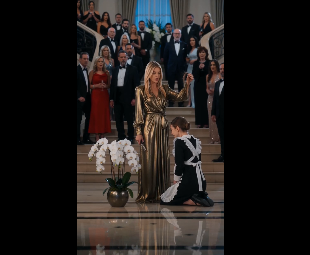 A man in a black three-piece suit crossed the foyer. "Why is my wife on the floor?"