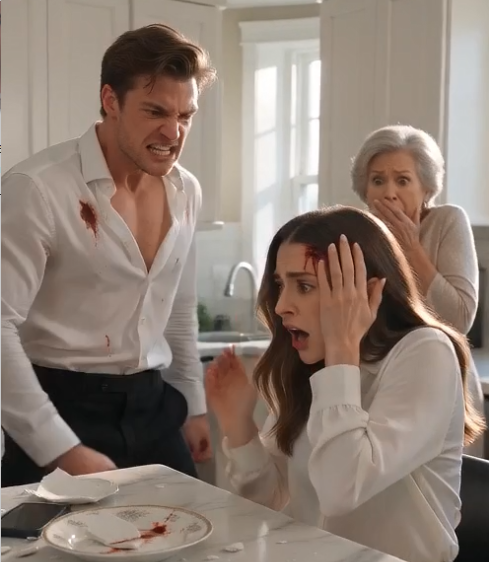 The moment my husband smashed that plate over my head, everyone expected me to cry