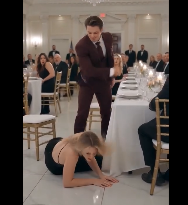 A Husband Attacks His Wife at a Party — But a Stranger Bursts In and Makes Him Pay Immediately