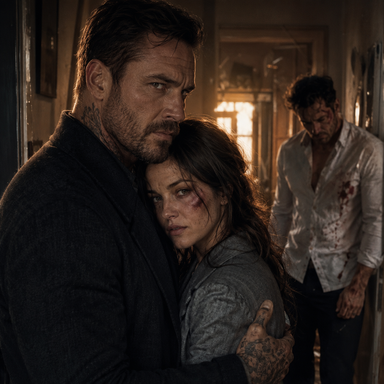 My husband left my arm badly injured, kept me from leaving the bathroom