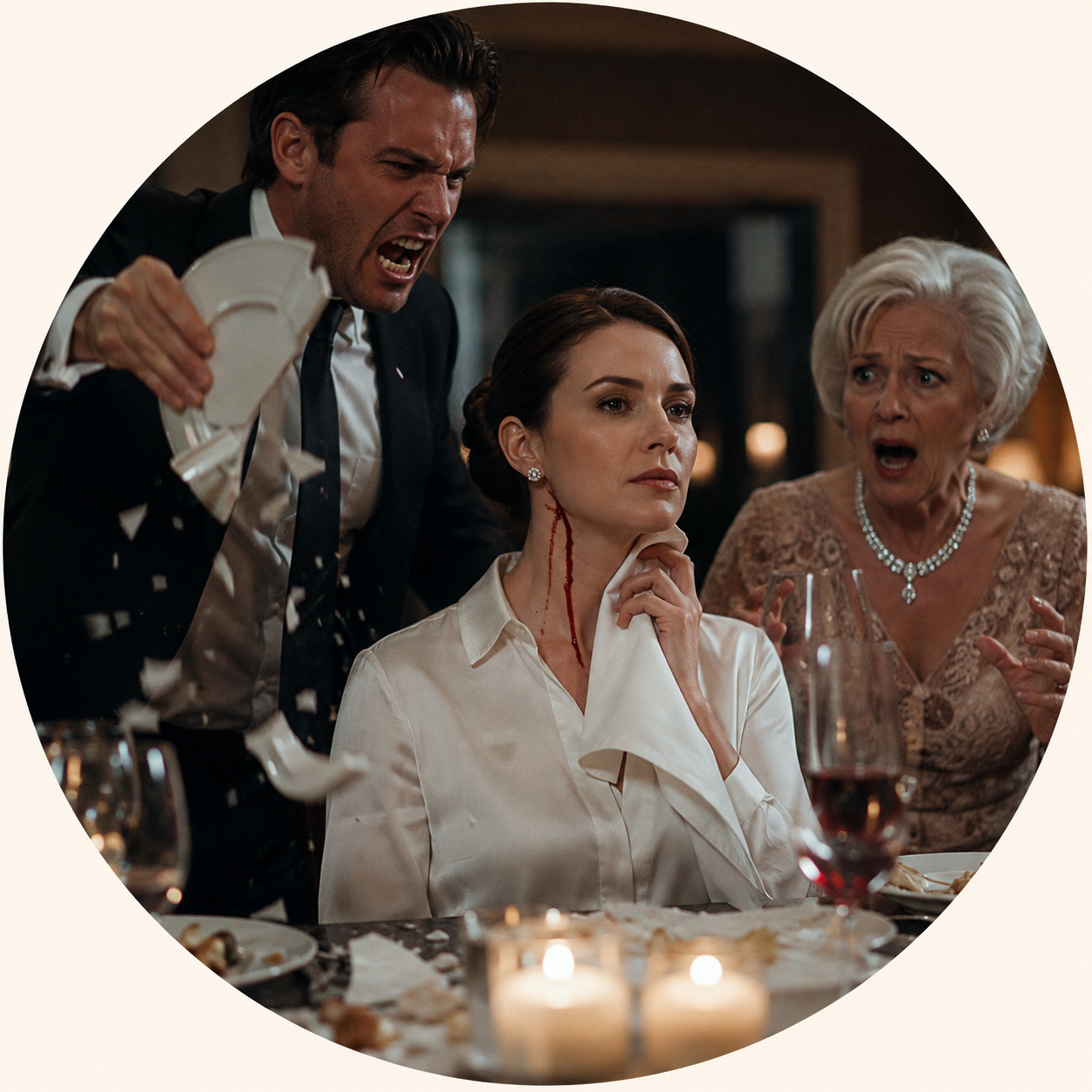 MY HUSBAND SMASHED A PLATE OVER MY HEAD IN FRONT OF HIS ENTIRE FAMILY—JUST BECAUSE I REFUSED TO GIVE HIS MOTHER MY CONDO.