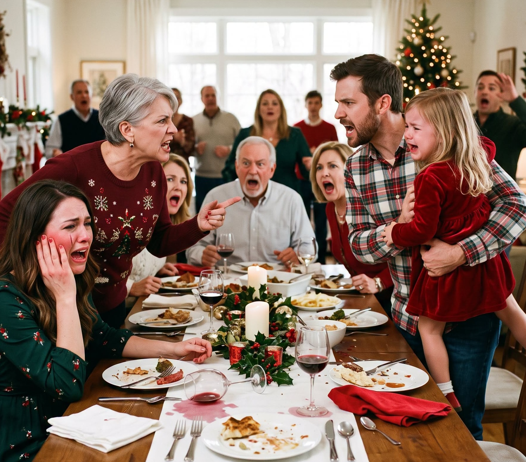 New Christmas dinner broke when Vanessa smiled across the table and said Emily looked “comfortable around cheap things.”