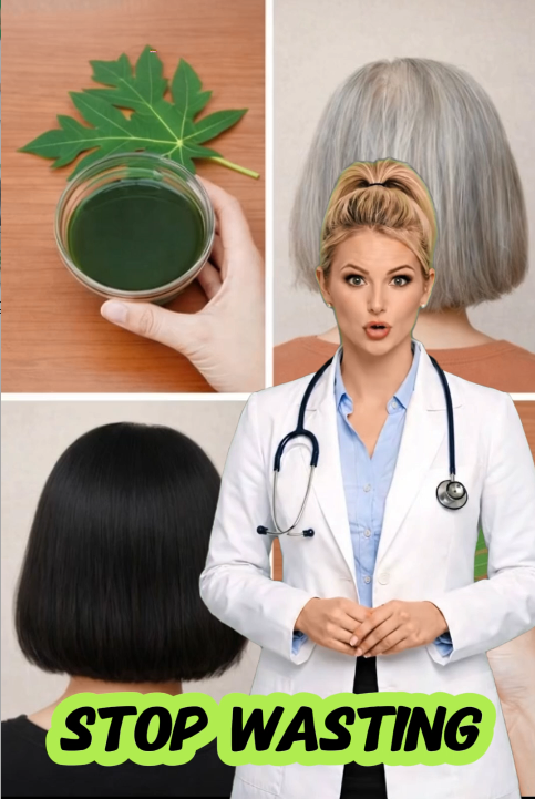 🌿 OMG HAIR HACK: Can Papaya Leaves Help Turn White Hair Dark & Grow It Faster? 👀 1