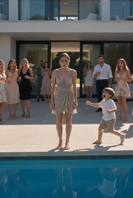SHE PUSHED A PREGNANT WOMAN INTO THE POOL… THEN HER HUSBAND CAME HOME