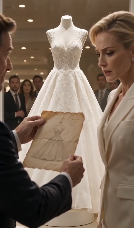The Poor Girl Stared at the Wedding Dress... Until One Sketch Revealed It Belonged to Her Mother
