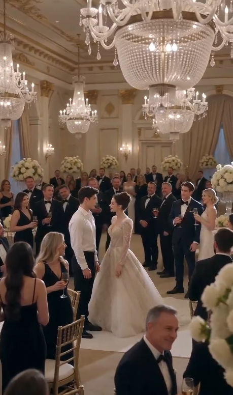 At a luxurious high-society wedding, a blonde woman mocked a man in a simple white shirt, boasting that her husband was the most powerful man in the city.
