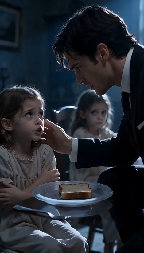 The millionaire came home for Christmas and found his little daughters eating moldy bread while his new wife danced downstairs covered in diamonds.
