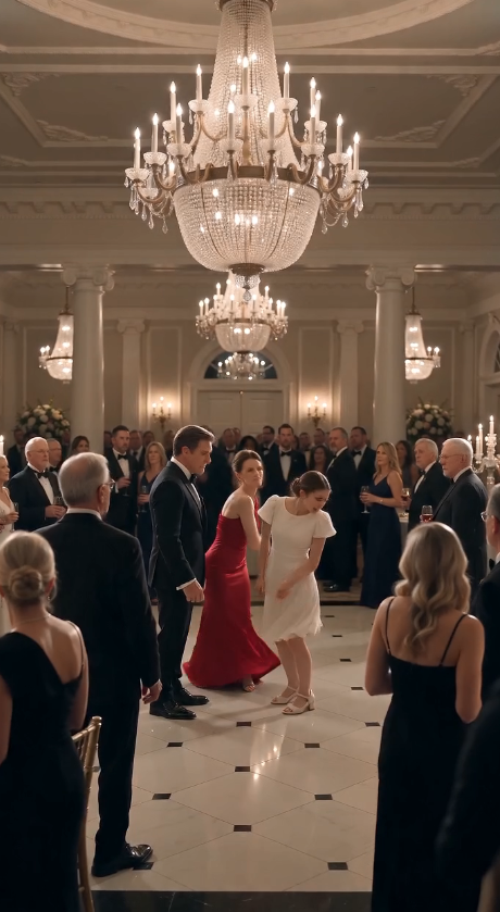 The Faded Photograph Slipped From Her Hands and Across the Marble Floor—Then the Young Waitress Began to Shake, and the Entire Banquet Hall Went Silent.
