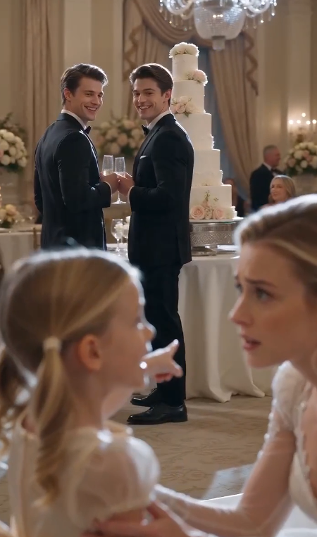 My five-year-old daughter tugged on my wedding dress and whispered, "I saw my new daddy and Uncle Peter do something bad." What happened next left all 200 wedding guests speechless.