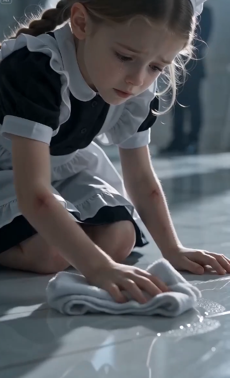 She Was Forced to Scrub the Floors Like a Maid... Until Her Billionaire Father Walked Through the Door.