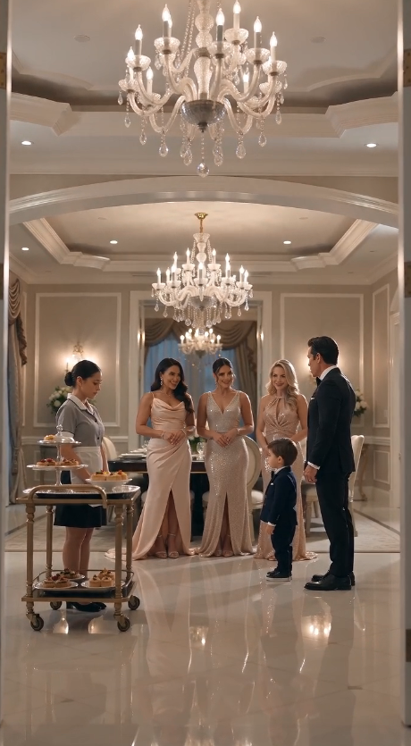 A widowed billionaire invited three glamorous women into his mansion to find the perfect mother for his little boy...