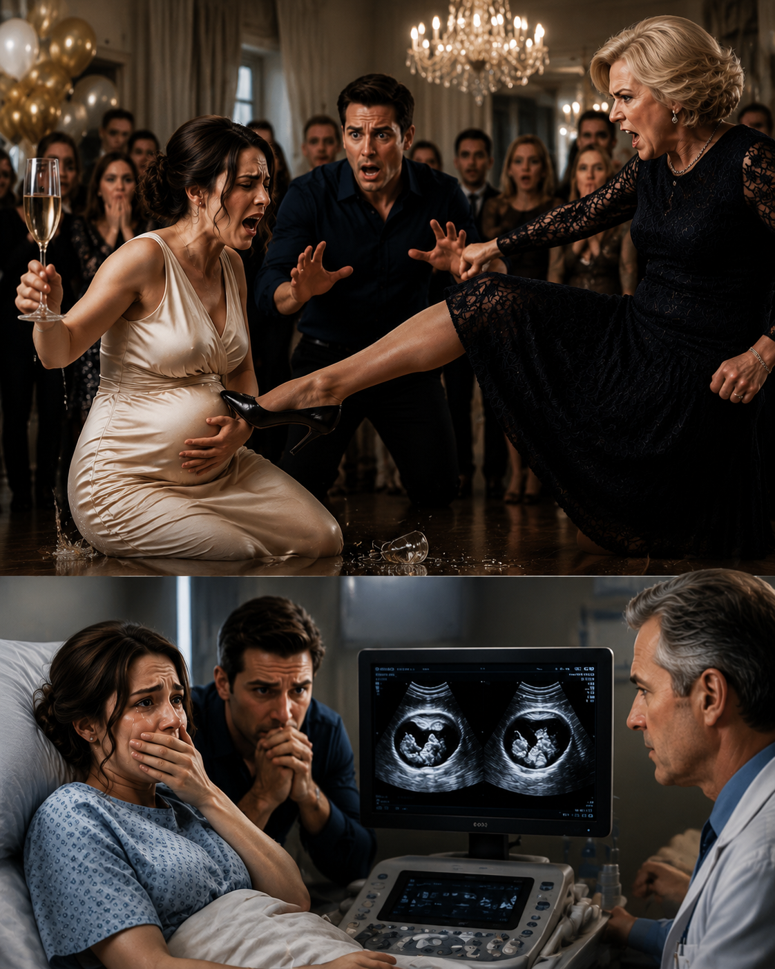 🔥 I Announced My Pregnancy at My Husband’s Birthday… His Mother Attacked Me, But the Doctor Found the Truth