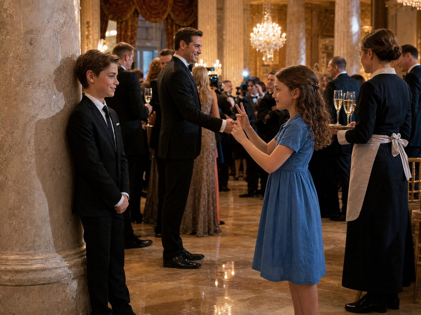 The CEO Forgot His Deaf Son in a Room Full of Millionaires—Until the Maid’s Daughter Raised Her Hands and Made Him Smile